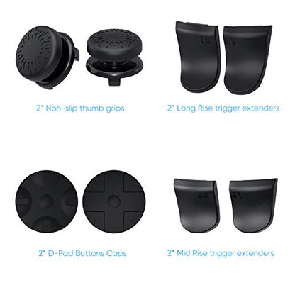 MENEEA Accessories Kit Bundle for PS5 Compatible with Controller | Thumb Grips Sticks Joystick + L2 R2 Trigger Extender+D-pad Button for Playstation 5 Controller, Anti-Slip Replacement Parts