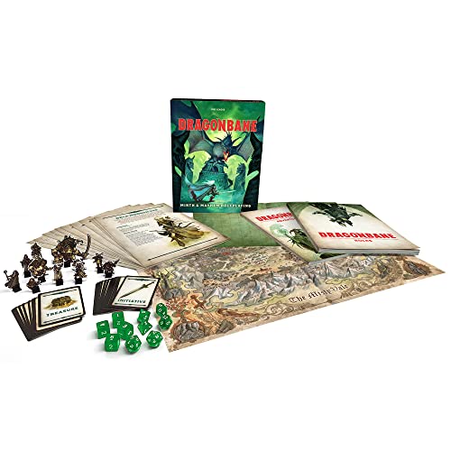 Free League Publishing Dragonbane: Mirth & Mayhem Roleplaying Game Core Set, Includes Dice, Rulebook, Adventures, Map, and More, RPG Tabletop Board Game for Adults, Family, Teens 13+