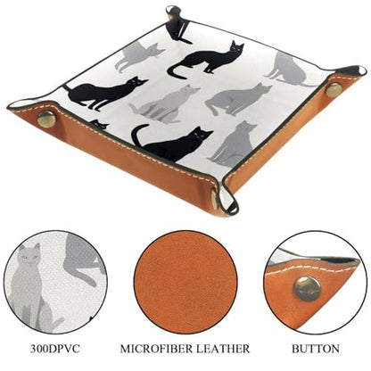 Cats Pattern Dice Tray Dice Rolling Tray Folding Dice Holder for Dice Games, Like RPG, DND and Other Table Games - color: Multi 10