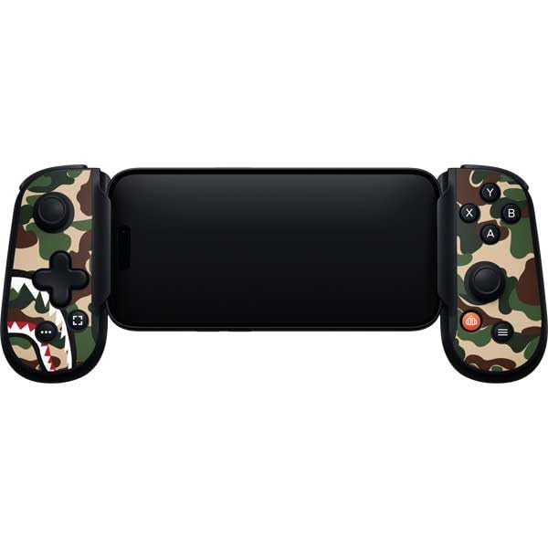 Skinit Decal Gaming Skin Compatible with Backbone One for iPhone Game Controller - Shark Teeth Street Camo Design - color: Green - CAMBPE06