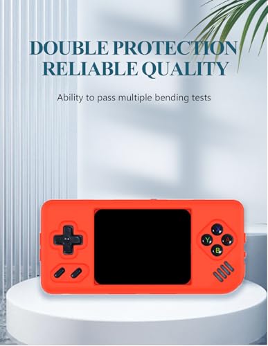 Silicone Case for Anbernic RG28XX ,Full Body Soft Silicone Handheld Drop-Proof Protector Case with Shockproof,Non-Slip,Anti-Collision,Purple - color: Orange