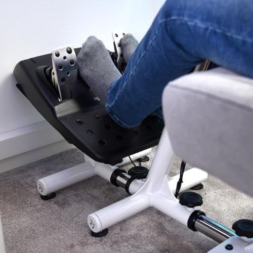 Arozzi Velocita Universal Racing Simulator Cockpit Compatible with Most Racing Sim Gear and Gaming Chairs Collapsible Telescopic and Portable - White | Universal, Compatible with Racing Sim Gear & Gaming Chairs, Collapsible, Telescopic, Portable - color: