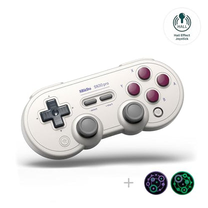 8Bitdo Sn30 Pro Wireless Bluetooth Controller, G Classic Edition | Hall Effect Joystick, for Switch/Switch 2, PC, Steam Deck, Android, Raspberry PI, iPhone, iPad, macOS and Apple TV - color: G Classic Edition, size: Hall Effect Joystick