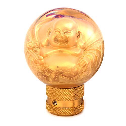 Gear Shifter Knob, Lucky Style MT Car Stick Shift Handle Fit Most Automatic Manual Transmissions, Gold - color: Maitreya Style