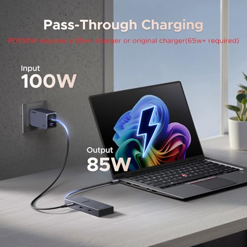 UGREEN USB C Docking Station Dual Monitor, 7-in-1 Aluminum Dock with 2xHDMI | Dual 4K@60Hz, 4x10Gbps USB-A&C Data Ports, 100W PD, Revodok Pro Laptop Docking Station for HP, Thinkpad, Dell and More Laptop