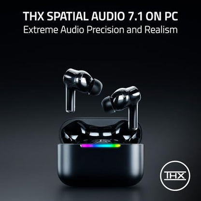 Razer Hammerhead V3 X Wireless Multi‐Platform Gaming Earbuds, Black | 2.4 GHz & Bluetooth 5.3, 35 Hr Battery, THX Spatial Audio, for Smartphones, PC, Laptop, Tablet, PS5, Steam Deck - style: PC