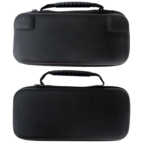 Carry Case for N*intendo Switch/ Switch OLED, Hard Portable Travel Protective Shell Pouch with Pockets for Games & Accessories, Shockproof Lightweight Carrying Case for Console & Joycons - Black