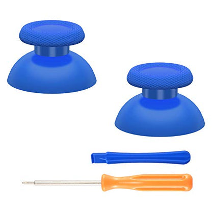 eXtremeRate Blue Replacement Thumbsticks for PS5 Controller, Custom Analog Stick Joystick for PS4 Controller Universal - color: Blue