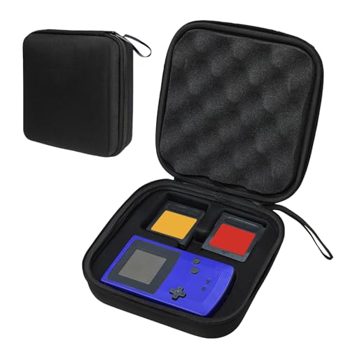 Case for Gameboy Color, Accessories for GBC, Rugged Shockproof Storage Bag with Egg Crate Foam - Game Cartridge Holder for 6 Games - Travel Carrying Case