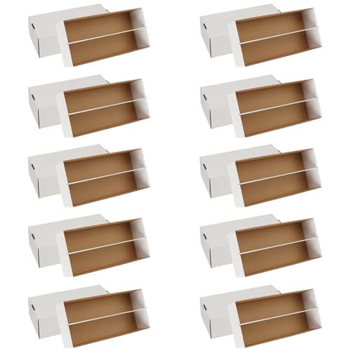 Trading Card Storage Box, 1600 Count Card Storage Boxes, Bulk Cards Storage Box Sports Cards Cases Graded Cardboard Boxes for Basketball Sports Collector (10 Set) - size: 10 Set-1