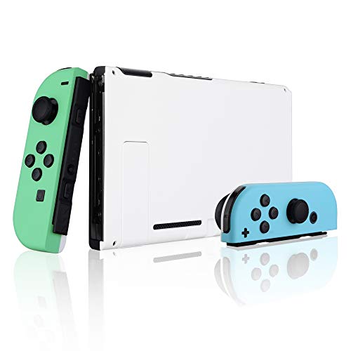 eXtremeRate DIY Replacement Shell Buttons for Nintendo Switch, Mint Green & Heaven Blue Back Plate for Switch Console, Housing Case with Buttons for Joycon Handheld Controller [Only Shell, NO Console] - color: Mint Green & Heaven Blue