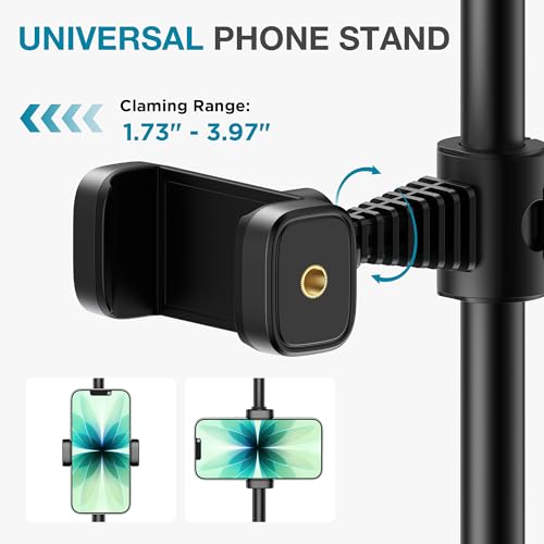 InnoGear Zoom Lighting for Computer, 50 Light Modes Video Conference Lighting with Phone Holder Cell Phone Selfie Lights Desk Webcam Ring Light with Stand for Camera Video Recording Podcast Streaming