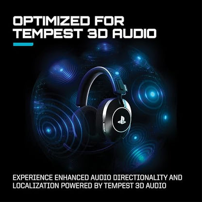 RIG R5 Spear PRO HS Wired Gaming Headset Officially Licensed PlayStation | PS5, PS4, PC - 40mm Graphene Drivers, Tempest 3D Audio, Flip-to-Mute Mic, Memory Foam Cushions - Universal 3.5mm -White - color: White