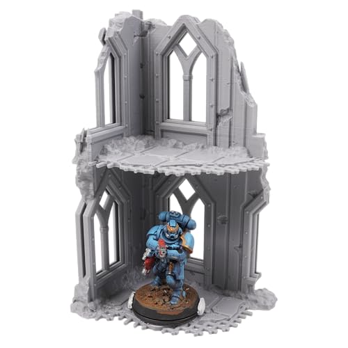 Tabletop Terrain Hab Unit Ruins - Modular Sci-Fi Terrain for Tabletop Wargaming Competitive Ruins 28mm 32mm