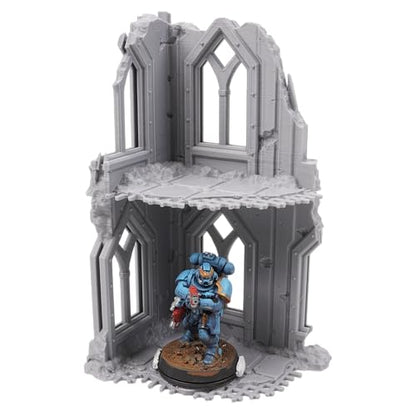 Tabletop Terrain Hab Unit Ruins - Modular Sci-Fi Terrain for Tabletop Wargaming Competitive Ruins 28mm 32mm
