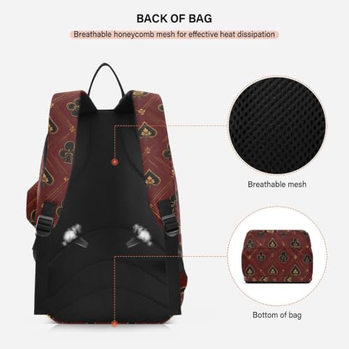 Tennis Racket Ball Backpack Gothic Style Burgundy Board Games 2 Rackets Tennis Racket Cover Bag with Protective Pad