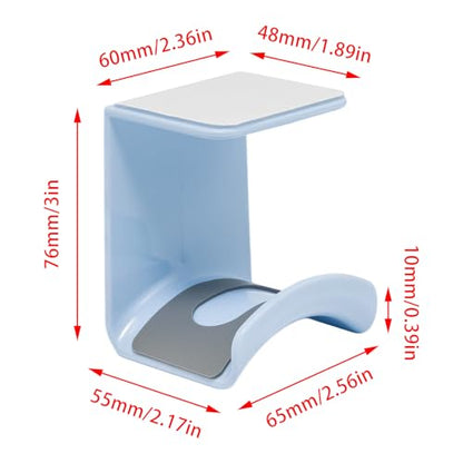 1Pcs Blue ABS Plastic Headphone Stand Hanger, Hanging Headset Holder Hook Under Desk, Adhesive Earphones Hangers for Desk Headphone Hanger, Most Headphones and Controller - color: Blue, size: Under Desk