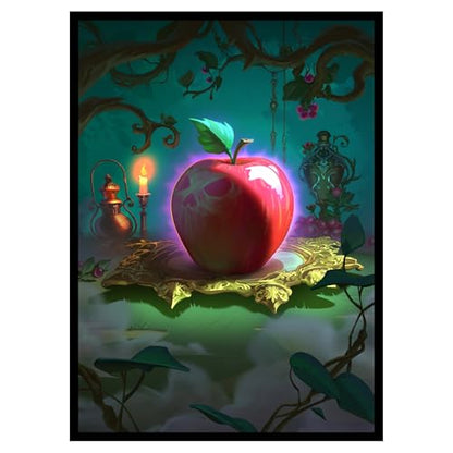 100% Hand-Drawn (Poison Apple) 65 ct Textured Matte TCG/MTG Art Card Sleeves by Realm Guard - style: Poison Apple