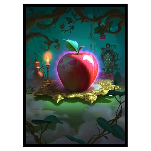 100% Hand-Drawn (Poison Apple) 65 ct Textured Matte TCG/MTG Art Card Sleeves by Realm Guard - style: Poison Apple
