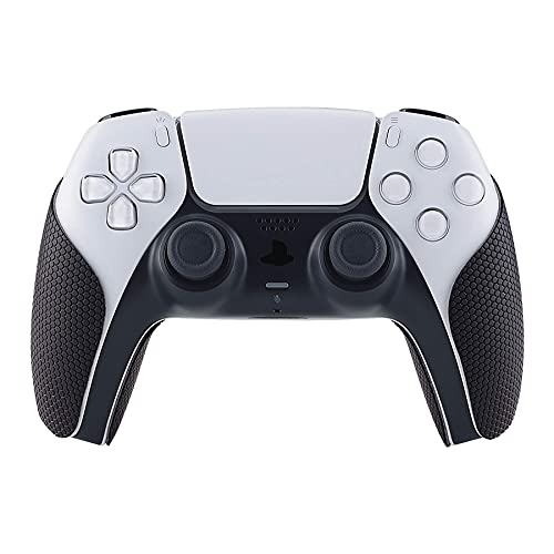 eXtremeRate PlayVital Anti-Skid Sweat-Absorbent Controller Grip for ps5, Professional Textured Soft Rubber Pads Handle Grips for ps5 Controller - color: Black