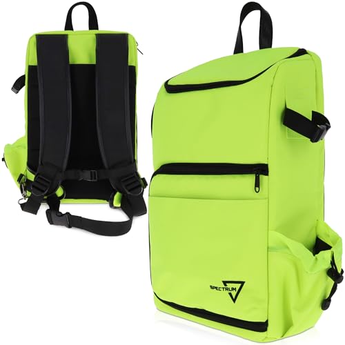 BCW Spectrum TCG Backpack | Holds 7–9 Prism Deck Cases | Configurable Storage for Cards & Gear | Playmat Strap & Side Pocket | Durable & Travel-Friendly Design | Radioactive Green - color: Radioactive Green