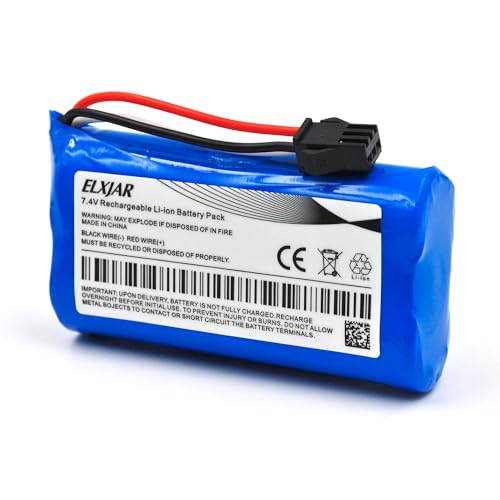 Coonyard (2-Pack) 7.4V 1500mAh Li-ion Battery Replacement for RC Car Huina 1575, DEERC D60, Stunt Watch, Off-Road Clamping Vehicle with SM-3P Plug and USB Charging Cable