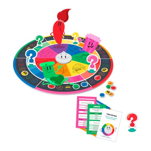 PREGUNTADOS Trivia Board Game, Spanish Language Question and Answer Game with 360 Questions, 6 Categories Including Entertainment, Sports, Art, Science, History and Geography, Ages 8+