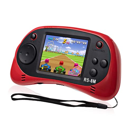 Kids Handheld Portable Video Game Player with 200 Games - 16 Bit 2.5 Inch Screen Mini Retro Electronic Machine for Boys Girls - style: Red
