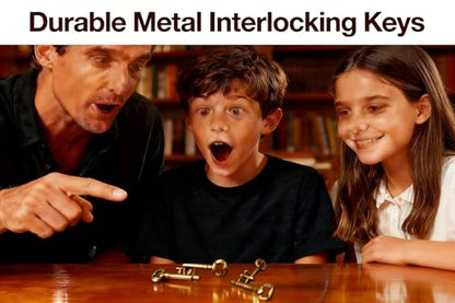 Traditional Metal Brain Teaser – Classic Puzzle Toy for Logic & Skill Development (Keys) | Metal, keys interlocking design, logic and patience, durable, for kids adults, IQ puzzle, group play
