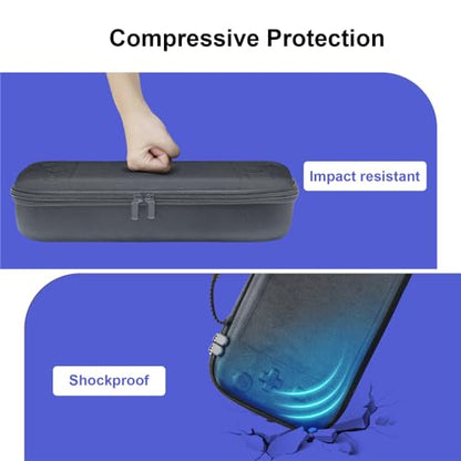 Hesupy for Legion Go Case Storage Bag, EVA Protective Cover Bag Shockproof Travel Carrying Case with 9 Game Card Slots for Legion Go Handheld Gaming Console