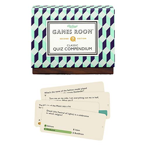 Ridley’s Classic Quiz Compendium – After Dinner Trivia Game for 2+ Players – Includes 70 Unique Questions Cards – Fun Family Game – Makes a Great Gift - color: Quiz Classic Comp