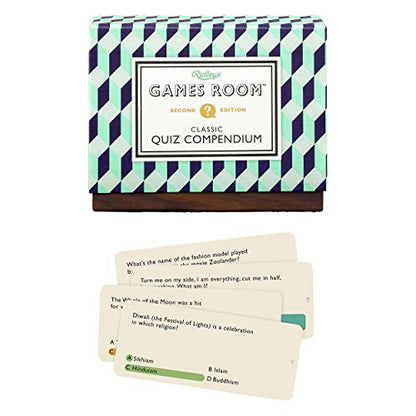 Ridley’s Classic Quiz Compendium – After Dinner Trivia Game for 2+ Players – Includes 70 Unique Questions Cards – Fun Family Game – Makes a Great Gift - color: Quiz Classic Comp