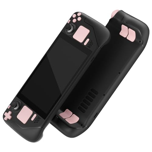 eXtremeRate Cherry Blossoms Pink Replacement Full Set Buttons for Steam Deck, DIY Custom ABXY D-pad Trackpad Bumpers Triggers Buttons for Steam Deck LCD Handheld Console - Console NOT Included - color: Cherry Blossoms Pink