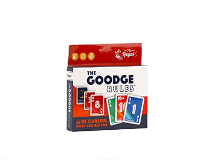 Regal Games The Goodge Rules Fun Card Game Set - 3 4 Player Card Games for Adults, Kids, Teens - Fun & Travel Playing Cards for Game Night (1 Deck, 51 Cards) - size: The Goodge Rules