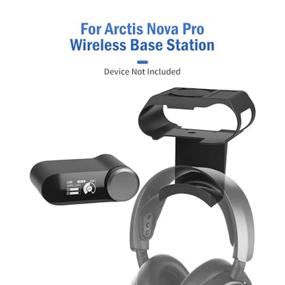 Under Desk Headphone Hanger Stand for SteelSeries Arctis Nova Pro Wireless-Arctis Pro Wireless NOVA Magnetic Mount Secretlab Magnus Version,Headphone Holder for Arctis Nova Pro Wireless - style: Base Station Mount + Headphone Hanger