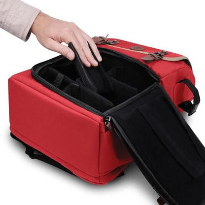 ENHANCE Designer Edition TCG Backpack - MTG Deck Bag Card Binder Space, TCG Deck Box Storage, MTG Playmat Holder - Card Storage Compatible with Magic the Gathering, Pokemon, Lorcana (Canvas Red) - color: Canvas Red
