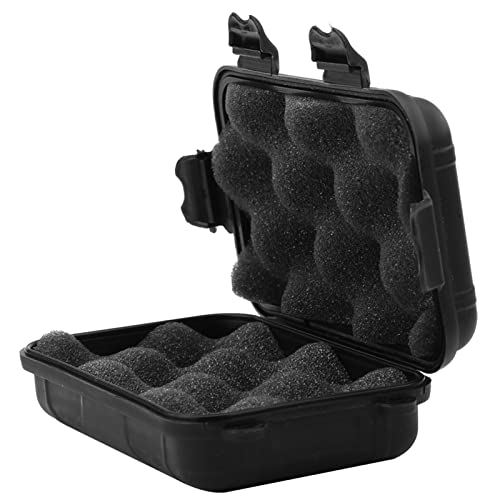 Small Hard Case with Foam, Small Dry Box Shockproof Drybox Compact Camping Survival Storage Box Airtight Travel Case for Outdoor Camping Hiking Travel - color: Black, size: Small