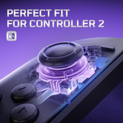 eXtremeRate Replacement 3D Joystick for Nintendo Switch 2 JoyCon, Controller Left Right Analog Stick Thumbsticks with Repair Tools for JoyCon 2, Multi-Colors Options - Clear Atomic Purple - color: Clear Atomic Purple