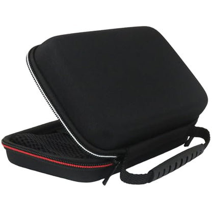 Carrying Case for N*intendo New 3DS XL with Unique Handle Design, Hard-Wearing Nylon Travel Pouch with Mesh Zipper Pocket for Accessories, Soft Microfiber Lining, Holds 16 Game Cartridges - Black