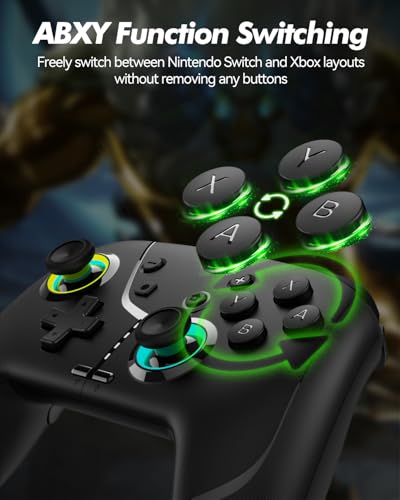 GMBACK 2 Pack Switch 2 Pro Controllers with Loop Macro & Home Wake Up | Wireless Macro Controller for Nintendo Switch 2/Switch/Lite/OLED with 6-Axis Gyro, Dual Vibrations, Turbo, 800mAh, 2 Pack - color: Black-2PK
