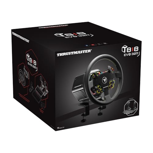 Thrustmaster T818 EVO 32R Direct Drive Racing Wheel & Pedal Set - PC | 10 Nm constant torque, 32 cm leather rim, detachable hub, Raceline LTE 2-pedal kit, force feedback, modular & upgradeable