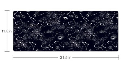 Desk Mat, Big Desk Pad, XL Extended Gaming Mouse Pad, Large Mouse Pad for Desk Rubber Base Mousepad with Stitched Edges, Keyboard Mouse Mat for Work, Game, Office, Home - Space Galaxy Constellation - color: Space Galaxy Constellation