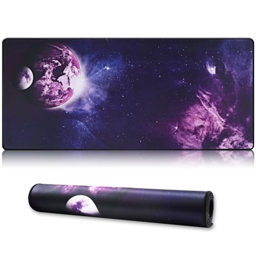 XXL Professional Large Mouse Pad & Computer Game Mouse Mat (35.4x15.7x0.1IN, Sky Planet) - color: Sky planet, size: 35.4x15.7x0.1IN