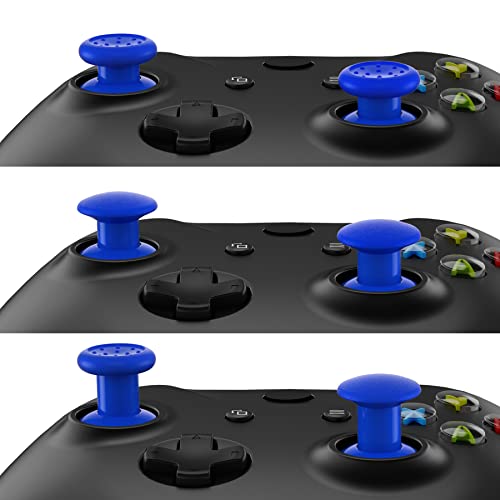 eXtremeRate ThumbsGear Xbox Seires X/S용 교체 가능한 썸스틱 - 편안함 향상 - 3가지 높이 돔형 및 오목한 그립 인체 공학적 조절 가능한 조이스틱 Xbox One S/X/Elite용 - 블루 - color: 블루.