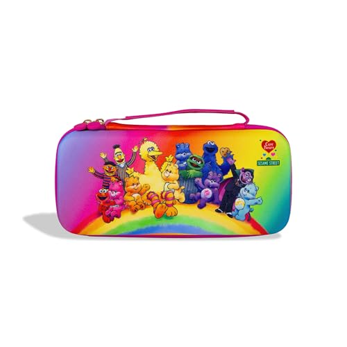 Sonix Carrying Case for Nintendo Switch 2, Switch 1, Lite, OLED, Protective Travel Case with Game Cartridge Storage | Care Bears x Sesame Street - color: Care Bears x Sesame Street