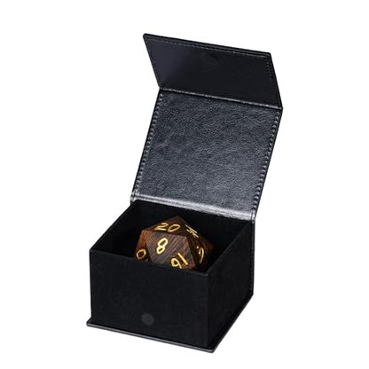 50mm Wooden D20 Dice Bocote Wood 20 Sided Dice for D&D Tabletop Game | Premium Gift Box, DM Gift, for Dungeons and Dragons Role Playing Games - color: D20 Garapa