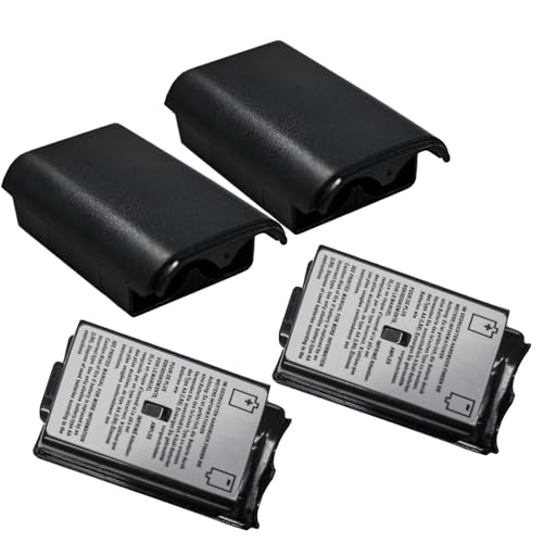 10 Pack Battery Pack Cover for Xbox 360 Wireless Controller Replacement Battery Pack Cover Shell Repair Part Compatible with Xbox 360 Wireless Controller(Black) - size: 10 Pack