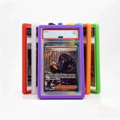 PSA Slab Guard Bumper for Standard PSA Graded Cards | Strong TPU, Exact Fit, Snap Tight Protection | Shock Absorption | Matte Finish PSA Slab Guard Protector (Purple) - color: Purple