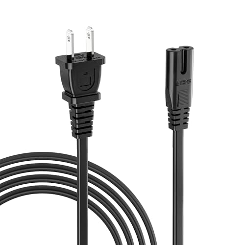 Superer 15 ft AC Power Cord Cable Fit for Sony PS5 PS4 PS3 Slim PlayStation 5 4 3, Xbox Series X/S, Xbox One X/S, TV, Printer, Speaker, Universal IEC C7 Figure 8 2 Prong Replacement Cables, ETL Listed - size: 15 Ft, style: 1 Pack