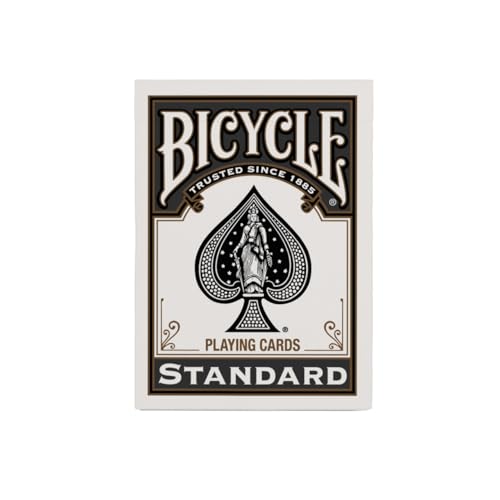 Bicycle Black Playing Cards Standard Index Poker Size Classic Deck | Sleek black Rider Back design, Air Cushion Finish, Made in USA, For poker rummy euchre canasta and pinochle